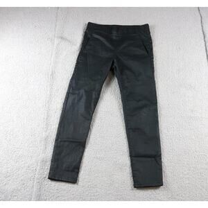 Bevy Flog Pants 26 Black Check Print Cotton 4 Pocket Pull On Tapered